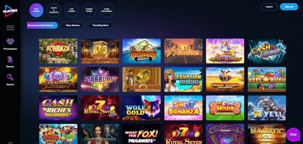 online casino platfrom homepage
